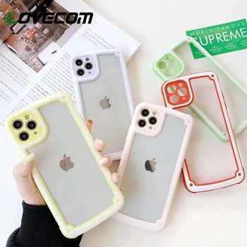 

LOVECOM Shockproof Phone Case For iPhone 11 Pro Max XR XS Max 7 8 Plus X Camera Protection Candy Armor Soft Phone Back Cover