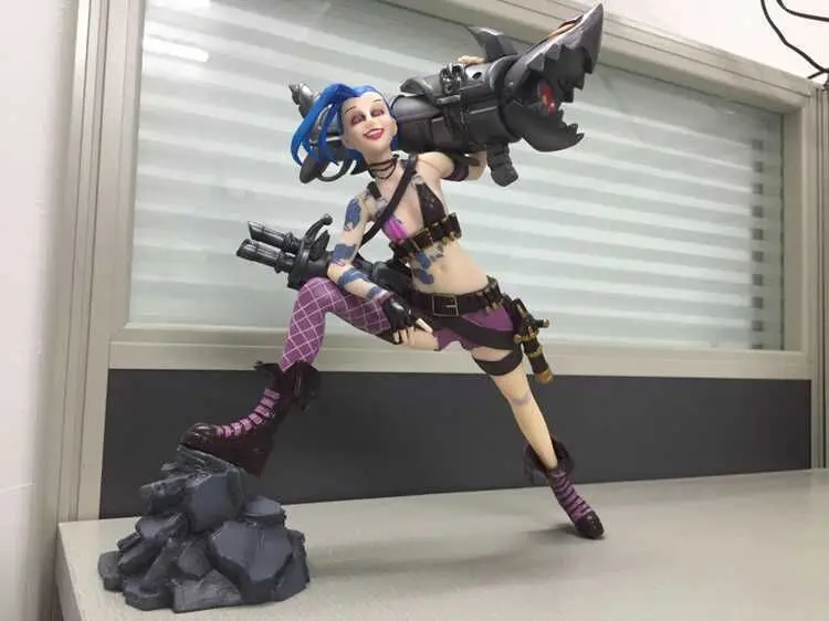 Экшн фигурка игрушка Jinx 23 см кукла из ПВХ Коллекционная девушка Герой альянс игра