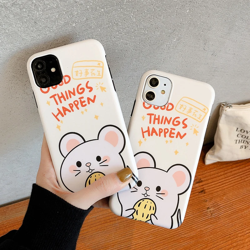 Чехлы для телефонов с милыми мультяшными мышками для iphone 11Pro XS Max X XR Lovley мягкая крышка IMD для iphone 11 7 8 Plus задняя крышка fundas чехлы