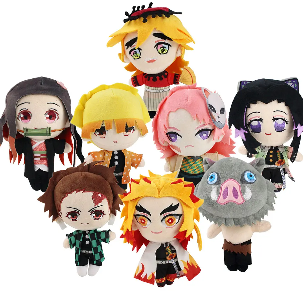 Kamado Tanjirou Demon Slayer Kimetsu no Yaiba Kamado Nezuko Agatsuma Zenitsu Hashibira Inosuke Плюшевые игрушки Мягкая кукла