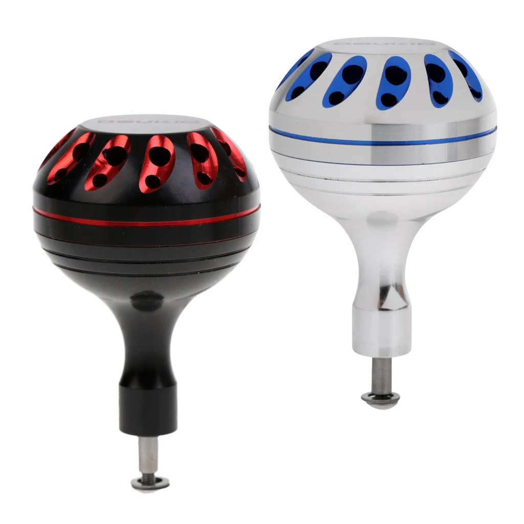 2 Pieces Full Metal Fishing Reel Handle Knob Replacment Parts with 2 Ball Bearings