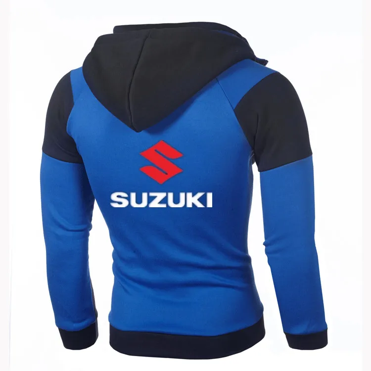 Весенне-осенняя Спортивная Толстовка для Suzuki, Уличная Повседневная Толстовка Harajuku forSuzuki с капюшоном, куртка на молнии, хлопковые мотоциклетные толстовки