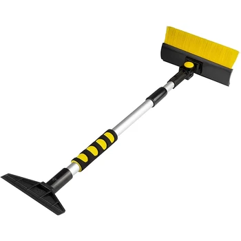 

Extendable Ice Scraper and Snow Brush with Foam Grip - Extends and Retracts From 23.5 inch to 35.5 inch for Easy Storage - Light