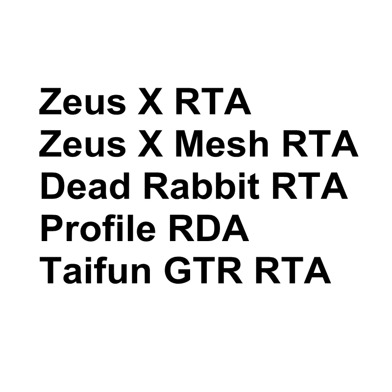 Испаритель Hongxingjia Zeus X/ X Mesh/ Kylin Mini/ Dead Rabbit/ Berserker/ Taifun GTR/ Wasp Nano RTA/ Drop/ Profile RDA |