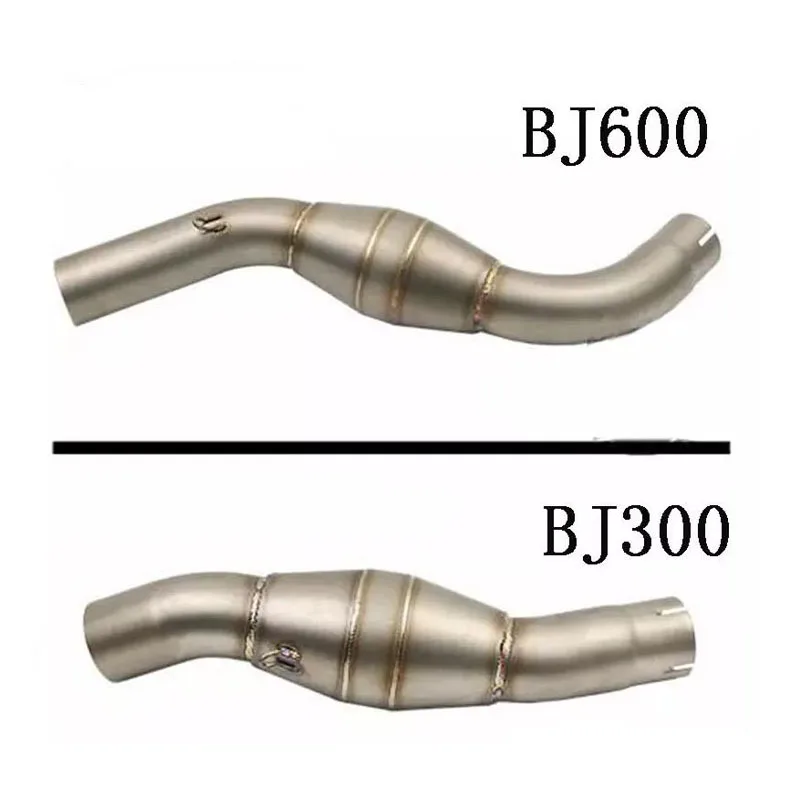 Гонки Для Бенелли BJ300 BJ600 глушитель сантехника ловушка выхлопная труба 51 мм мотоцикл Выхлопная средняя труба из нержавеющей стали