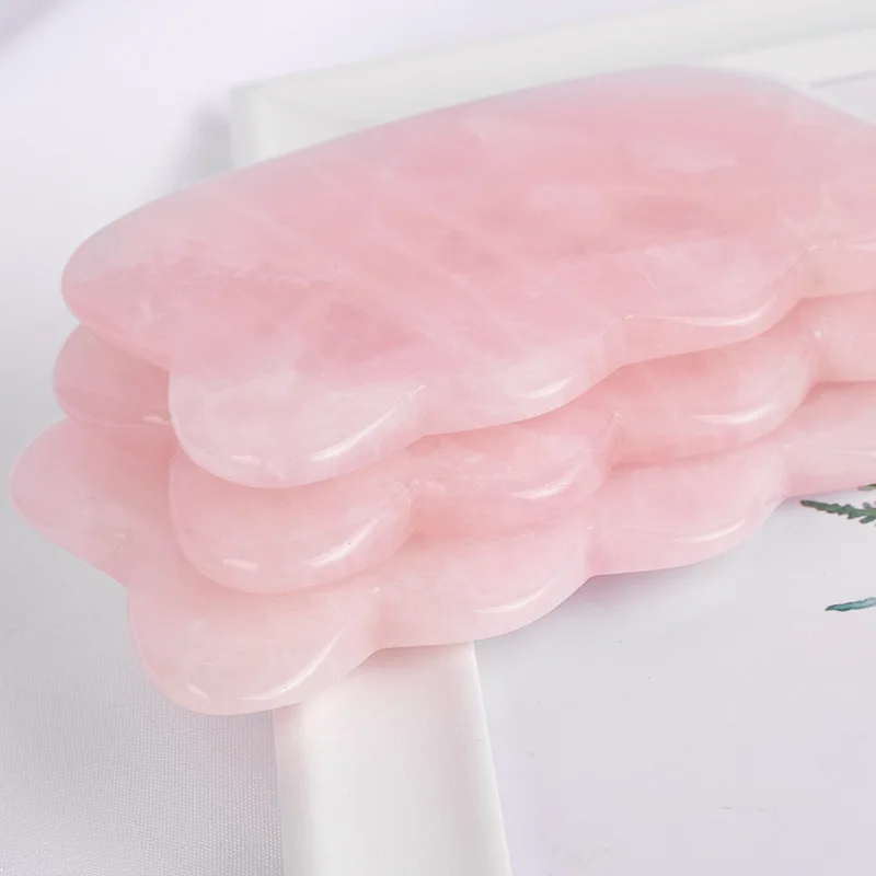 Прямая поставка от производителя натуральный высококачественный Розовый Кристалл Большой Волнистый уход за здоровьем скребковые пластины часть лица красота тела Hea