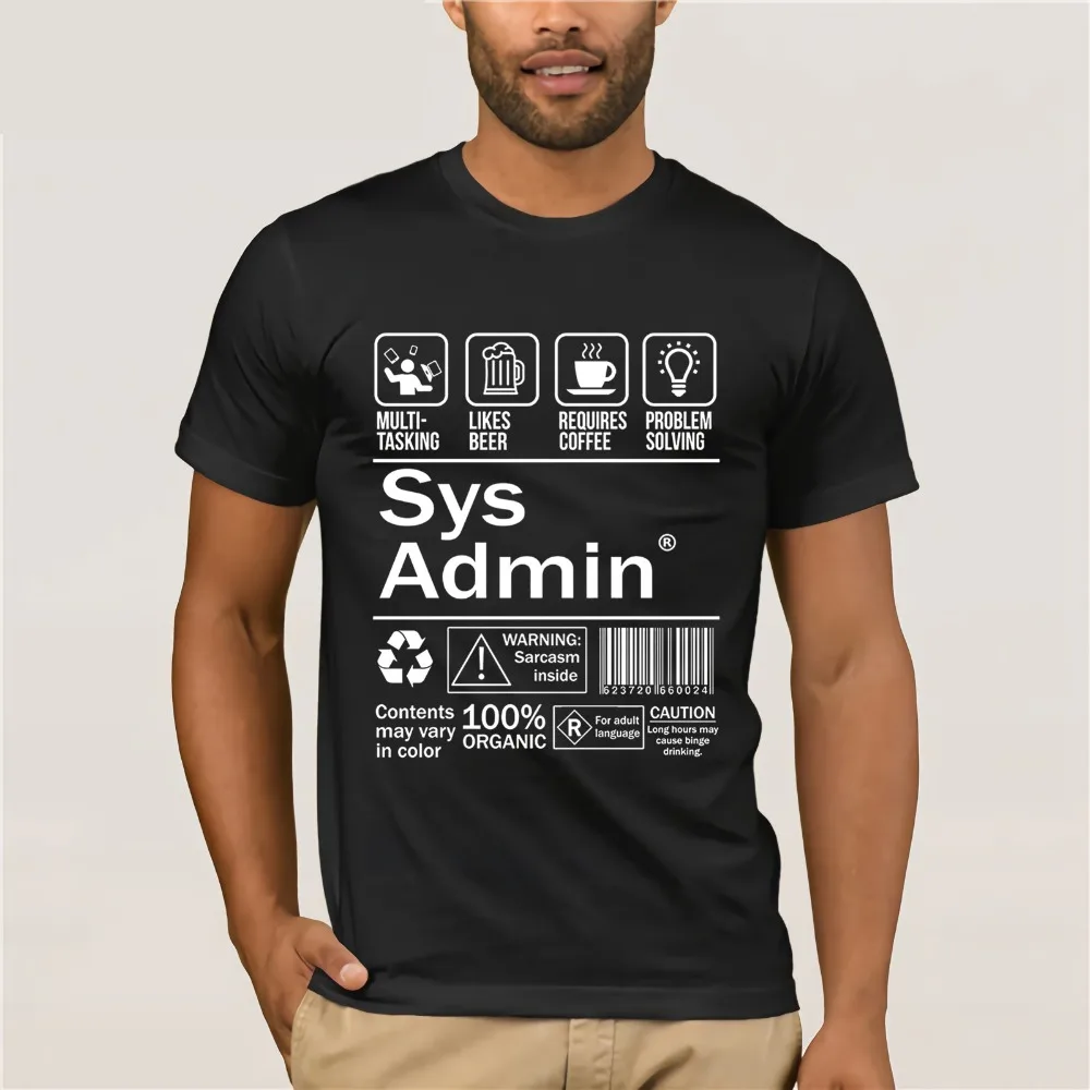 Системная системная футболка с этикеткой бренд Unix Linux coffee для мужчин clothhng высокое