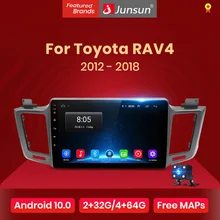Junsun V1 2G + 32G Android 10 4G autoradio multimédia vidéo WiFi Navigation GPS pour Toyota RAV4 2012 2013 2014-2018 2 Din sans DVD