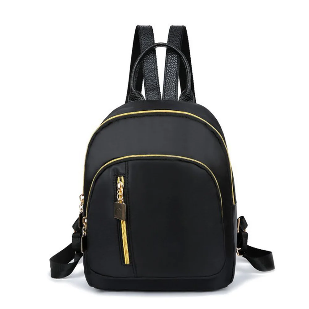 

Hot Women's Fashion Girl School Bag Small Multi-zipper Backpack New Cute Backpack Satchel Rucksack Travel Shoulder Bag Black