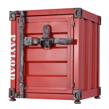 

Vintage Metal Industrial Theme Container Sofa Side Coffee Table Bedside Cabinet Bedstand Night Table Stool Bar Club Decoration