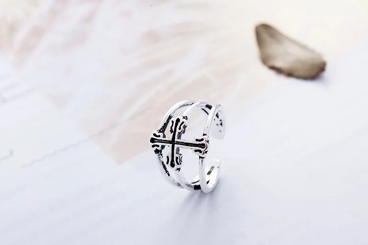 DIEERLAN Bijoux, простой стиль, 925 пробы, серебряные кольца для женщин, подарки, большие Регулируемые кольца на палец
