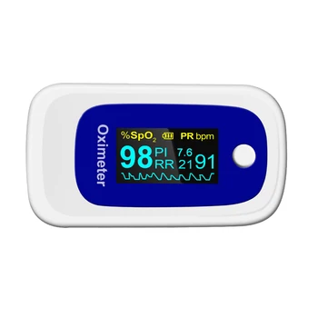 

OLED Fingertip Pulse Oximeter with Audio Alarm & Pulse Sound - SPO2 PR PI Respiration Rate Heart Body Monitor