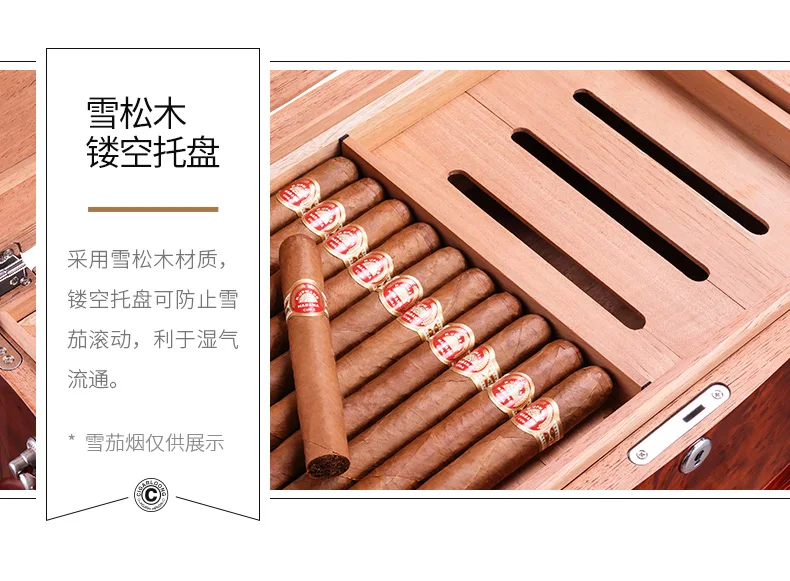 CIGARLONG ящик для сигар Дракон фортепиано краски Humidor кедра деревянная коробка увлажнения