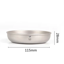 Кемпинг 13 см диаметр чистый титан посуда столовая тарелка пищевой контейнер День благодарения еда контейнер Кемпинг Пикник Посуда
