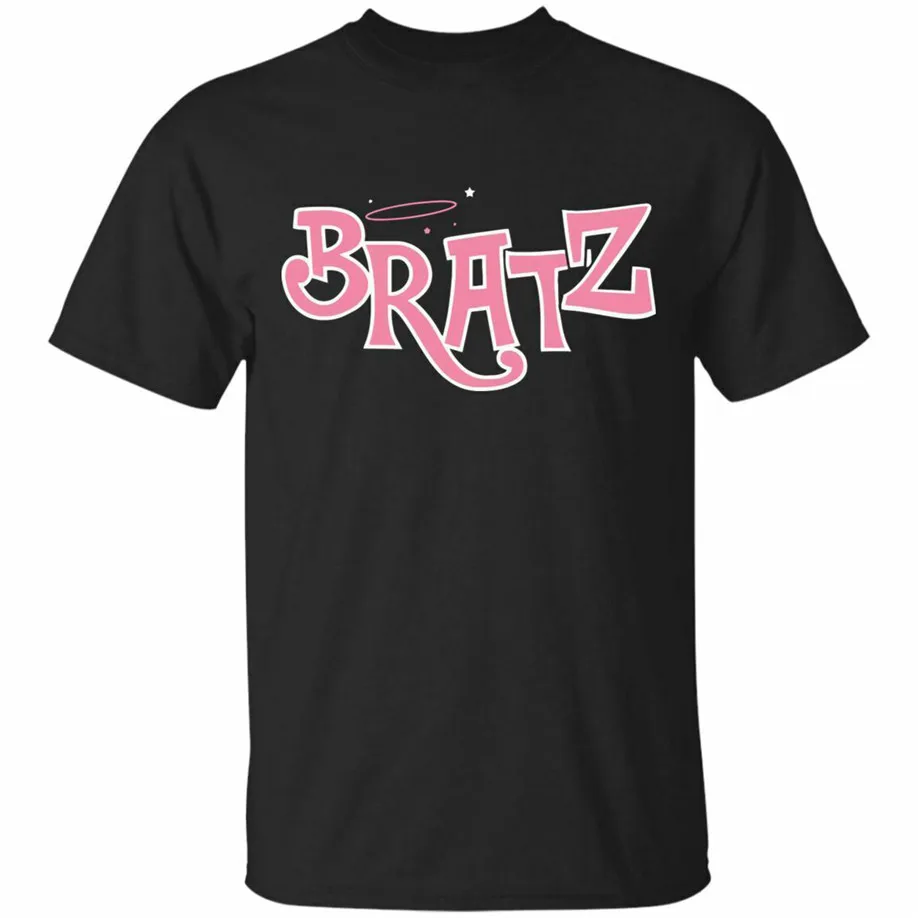 Bratz Angelz футболка для мужчин и женщин подарки детей черная с короткими рукавами S 5XL