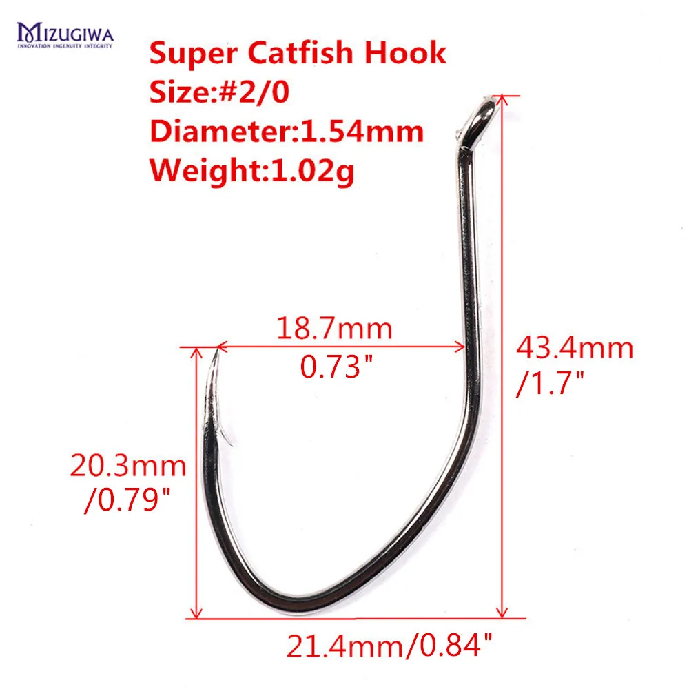 50 шт. рыболовные крючки MIZUGIWA 1/0 2/0|hook tackle|catfish hookfishing hook |