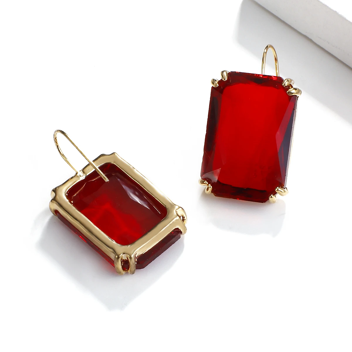 AMORCOME ярких цветов в Корейском стиле с украшением виде кристаллов серьги капель