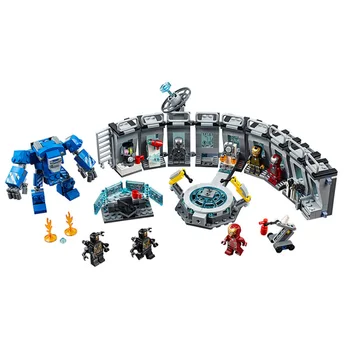

Legoed Super Heroes Marvel 4 Iron Man Hall of Armour Building Blocks Brick Set Toys For Children Boys Gifts
