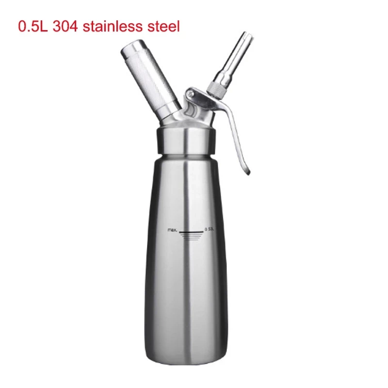 Cream Foamer Gun Whipper Butter Dispenser 304 stainless steel Aluminum 0.5L 1L Coffee Dessert Cake DIY Bake Tools batter dispenser cream foam gun