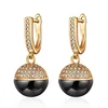 MAIKALE Classic Ball Ceramic Drop Earrings Copper Plated Gold  Korean Earrings For Women Fashion Jewelry For Women Gifts ► Photo 3/6