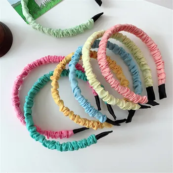 

Hot Sale 1Pcs Simple Fabric Headband 9 Colors Optional Solid Color Cloth Hair Hoop For Fashion Women Girls Hair Accessories