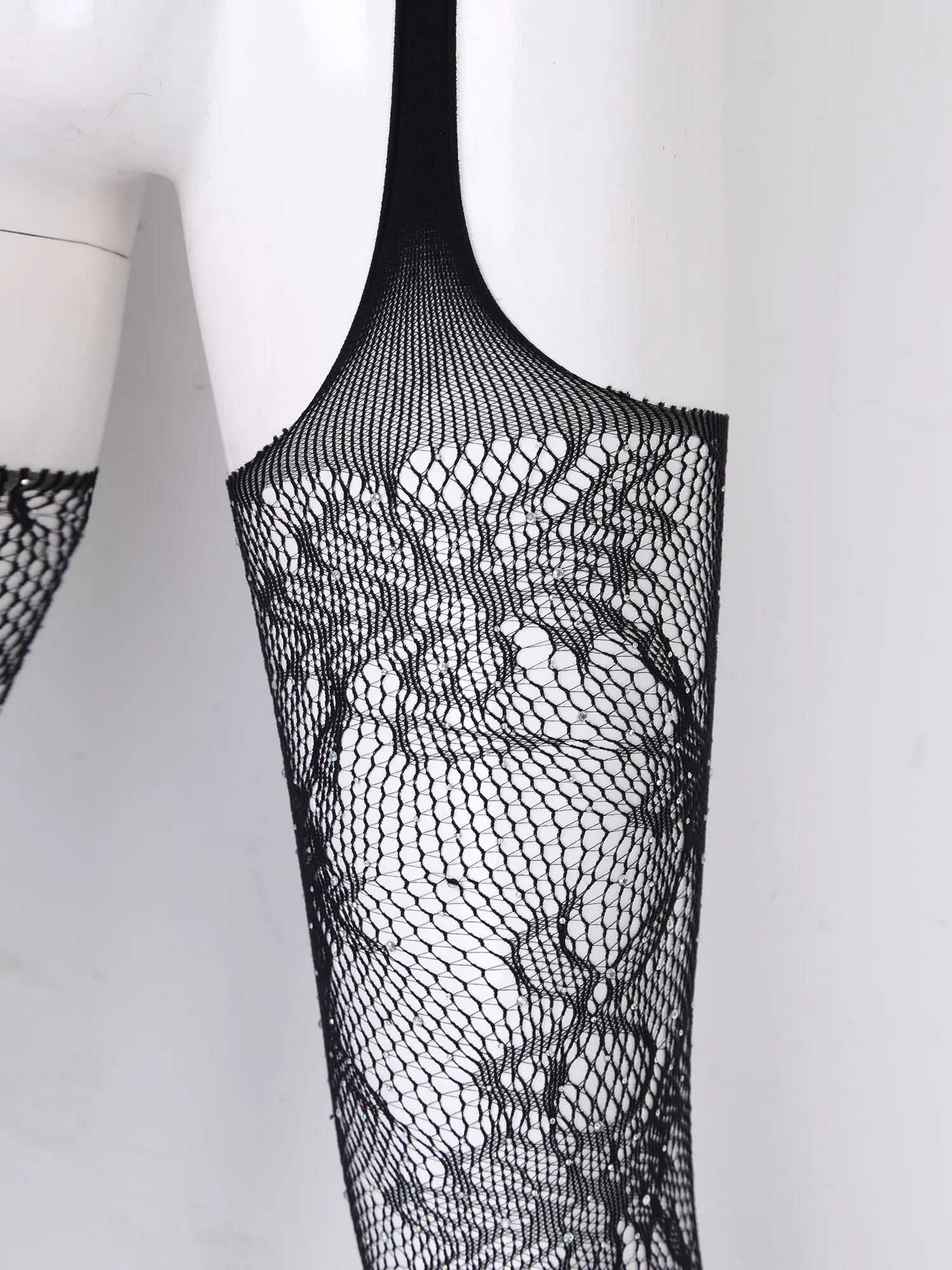 Mens Lingerie Socks Stretchy Hollow Out Sexy Fishnet Stockings Tights See-through Crotchless Pantyhose Nightwear for Clubwear