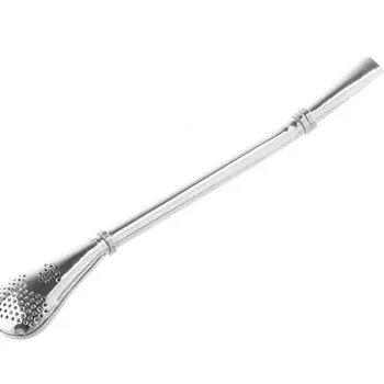 

Stainless Steel Drinking Straw Spoon Tea Filter Yerba Mate Tea Straws Gourd Reusable Tea Tools Bar Accessories