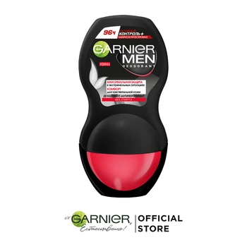 

Garnier deodorant for men "Active Control + Clinically Tested" without alcohol, roller, Deodorant antiperspirant, 96 hours, male