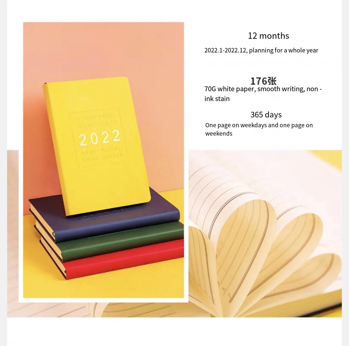 Agenda 22 Schedule Book Notebook Schedules Office 365 Daily Weekly Planner Pu Cover Journal Calendar Notepad 352 Page Supplies Notebooks Aliexpress