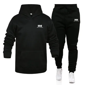 

Helly Hansen- Fashion Men Set Hoodies+Pants Sets Male Tracksuit Mens Casual Slim Fit Sportswear Male Brand Sweat Shirts Clothing