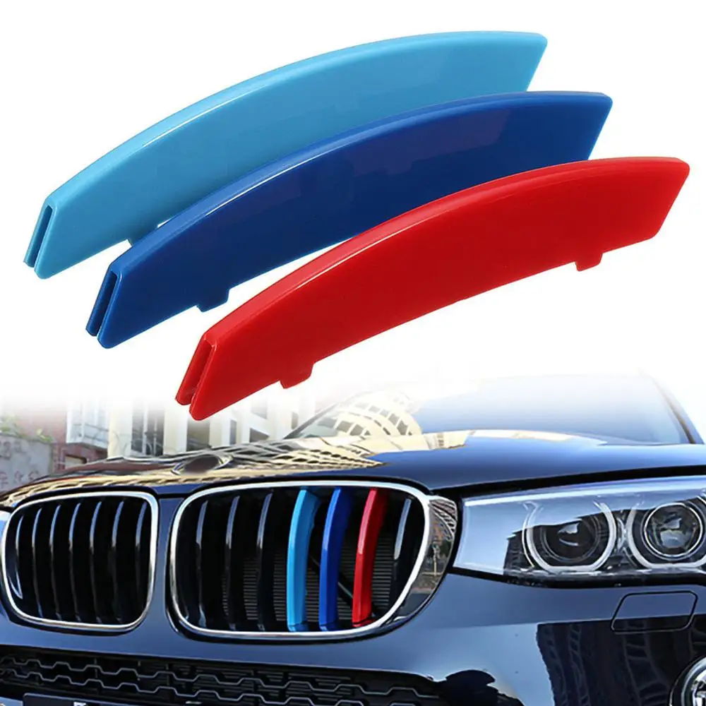 

Car Front Grille Strips Cover Stickers Clips Auto Multicolor Color Clip Decal For BMW 5 Series E60 E04 E05 E06 E07 E08 E09 E10