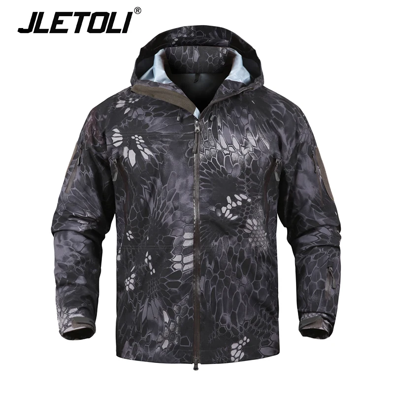HMW JLETOLI зимняя уличная походная куртка ветрозащитная Теплая мужская женская куртка тактическая камуфляжная одежда жесткая оболочка куртка - Цвет: HMW