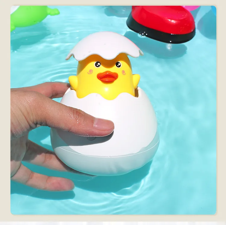 baby bath toys 1 Pcs  Baby Bathing Toy Kids Cute Duck Penguin Egg Water Spray Sprinkler Bathroom Shower Swimming Water Turtle Toys Kids Gift baby toddler garden toys