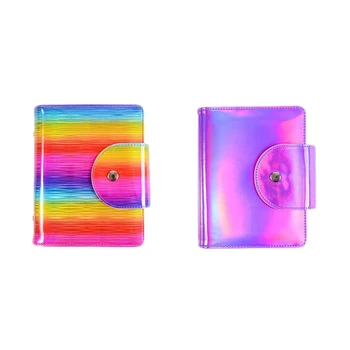 

2x 20 Slots Nail Art Stamping Plates Holder Storage Cases Stamp Card Bag Organizer 17cmx14cm(Purple&Colorful)