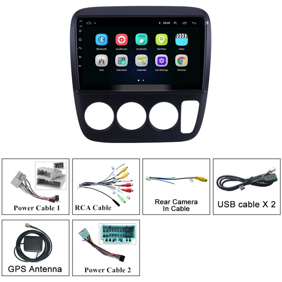 Car Stereo Radio GPS Navigation WIFI Mirror Link FM 9'' Android 10.1 2+32GB For Honda CR-V CRV 1995-2001