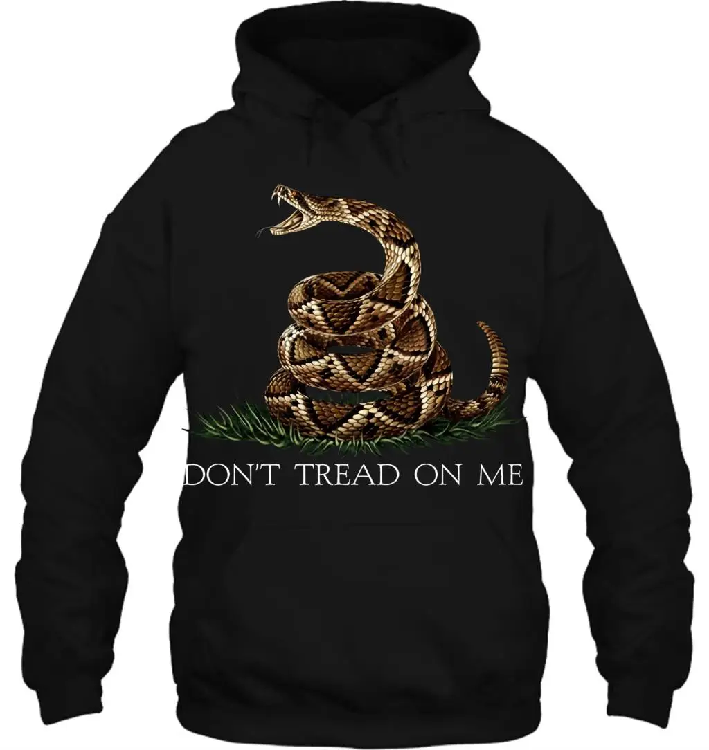 Мужская толстовка с капюшоном; Новинка; USMC DONT TREAD ON ME; женская уличная одежда со змеиным узором