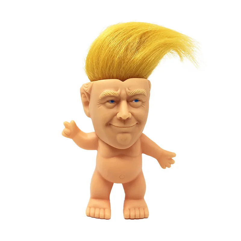 10cm US Donald Trump Action Figure Troll Doll Figures Hair to The Chief  Lucky Trolls Funny Toys Decompression toys