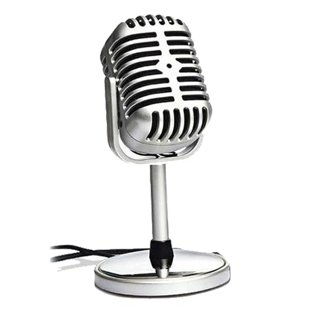 Pracht vloeistof Dapper Vintage Stijl Microfoon Studio Wired Classic Retro Condensator Microfoon  Met Standaard Professionele Ktv Microfoon|Microfoons| - AliExpress