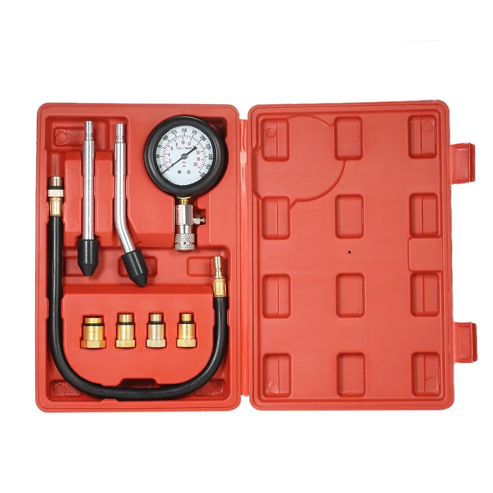 

Automotive diagnostic Car Auto performance Petrol Gas Engine Cylinder Compressor Gauge Meter Test Pressure Compression Tester #N