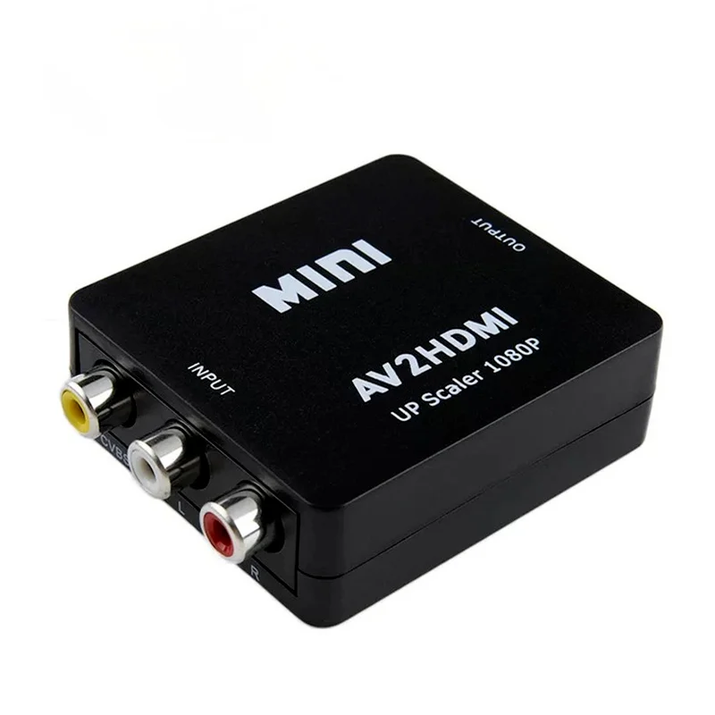 HD 1080P для HDMI-совместимый с AV RCA CVBS адаптер мини HDMI2AV видео преобразователь коробка