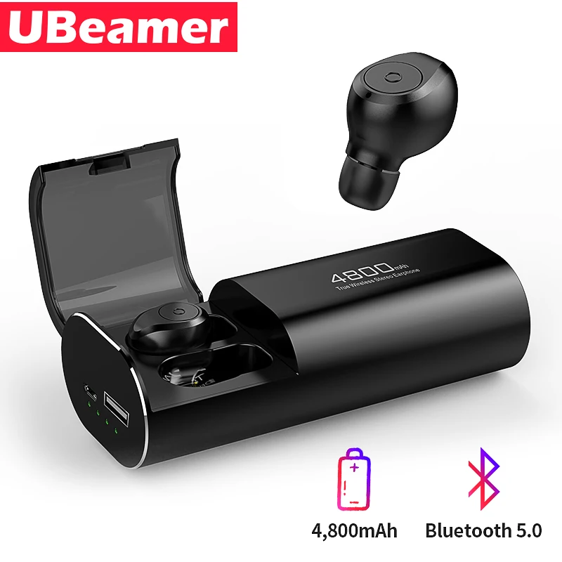 

UBeamer S11 True Wireless Bluetooth 5.0 Waterproof 4800mAh Bttery Capacity With Charging Case Charge For Phone Auto Connection