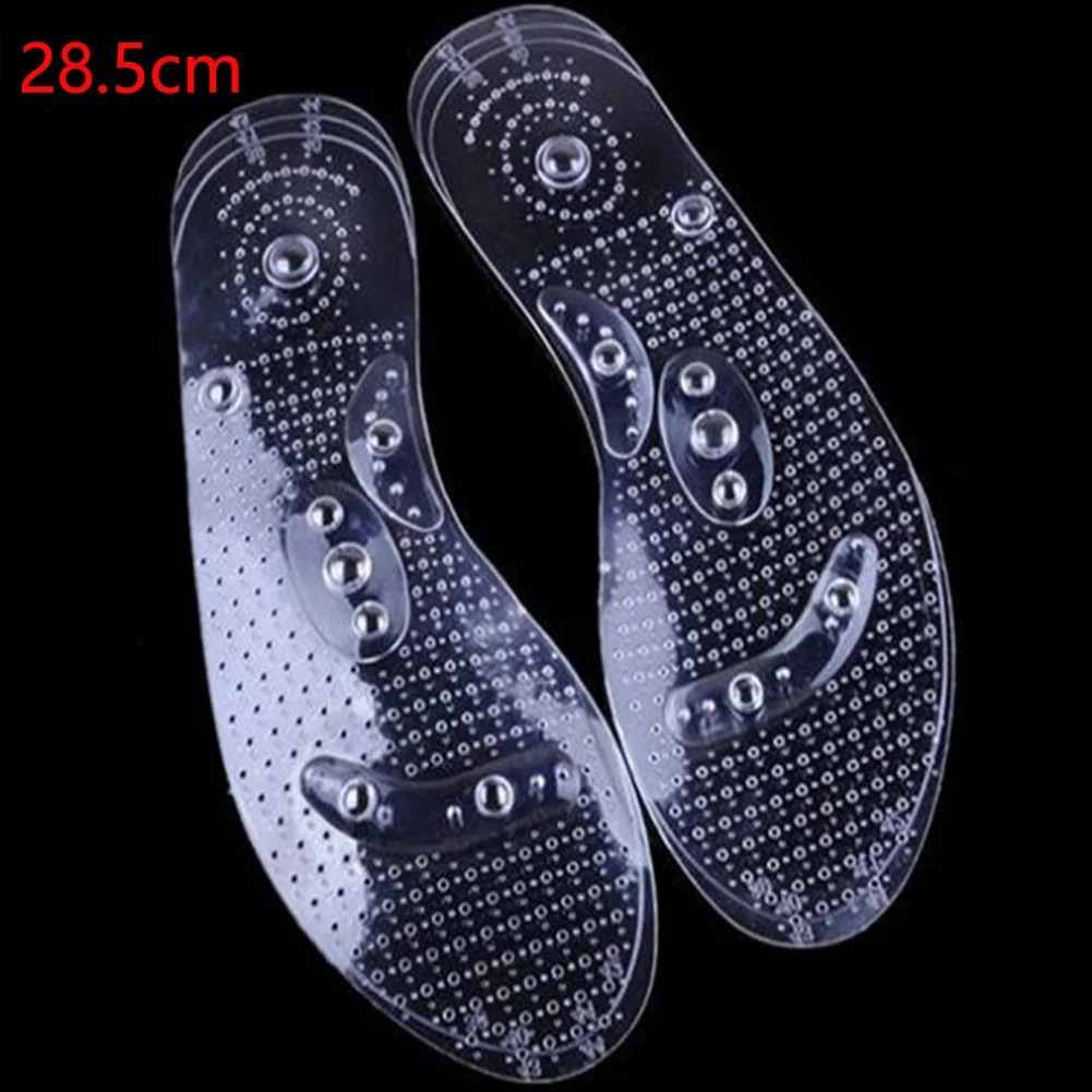 

Women Men Slimming Anti-Fatigue Breathable Orthosis Massage Therapy Transparent Healthy PVC Insoles Soft Foot Care Magnetic