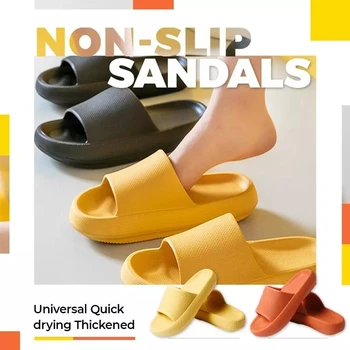 

Universal Quick-Dry Thickened Non-slip Sandals Thick Sole House Slippers Bathroom Shoes Summer Beach Sandal Slipper dropship