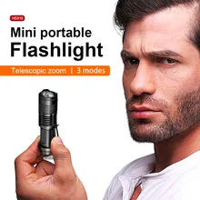 

10000LM rechargeable Powerful mini flashlight Portable tactical LED flashlight torch high power Hand lamp waterproof flash light