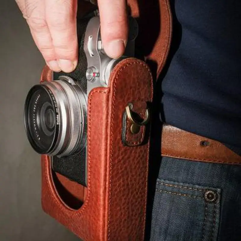 

Full Body Precise Fit Genuine leather cowhide Digital Camera case Bag box Cover for Fujifilm Fuji x100v X-100V Cameras Bag Skin
