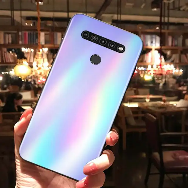 Gradient Rainbow Laser For LG K22 K71 K61 K51S K41S K30 K20 2019 Q60 V60 V50S V50 V40 V35 V30 G8 G8S G8X ThinQ Phone Case Style 08
