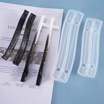 

DIY Fruit Tray Handle Silicone Mold Resin Decorative Handle Crystal Epoxy Mold Handle Ornament Bending For Resin Creative DIY