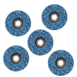 5 pçs 125mm diâmetro tira de limpeza roda moagem disco abrasivo para moedor ângulo pintura ferrugem moedor removedor ferramentas