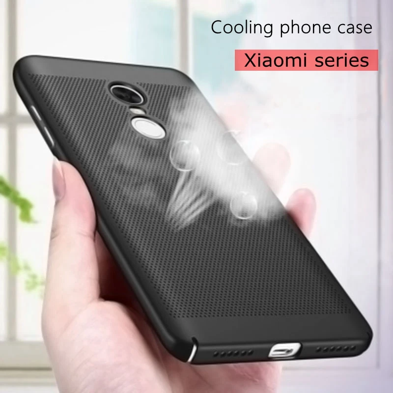 

For Xiaomi redmi note 7 6 pro 4A 4X 5 6 7 7A Case PC Cooling phone Cover For xiaomi mi note 3 5 6 8 9 8se A2 A1 mix2s cc9 e Case