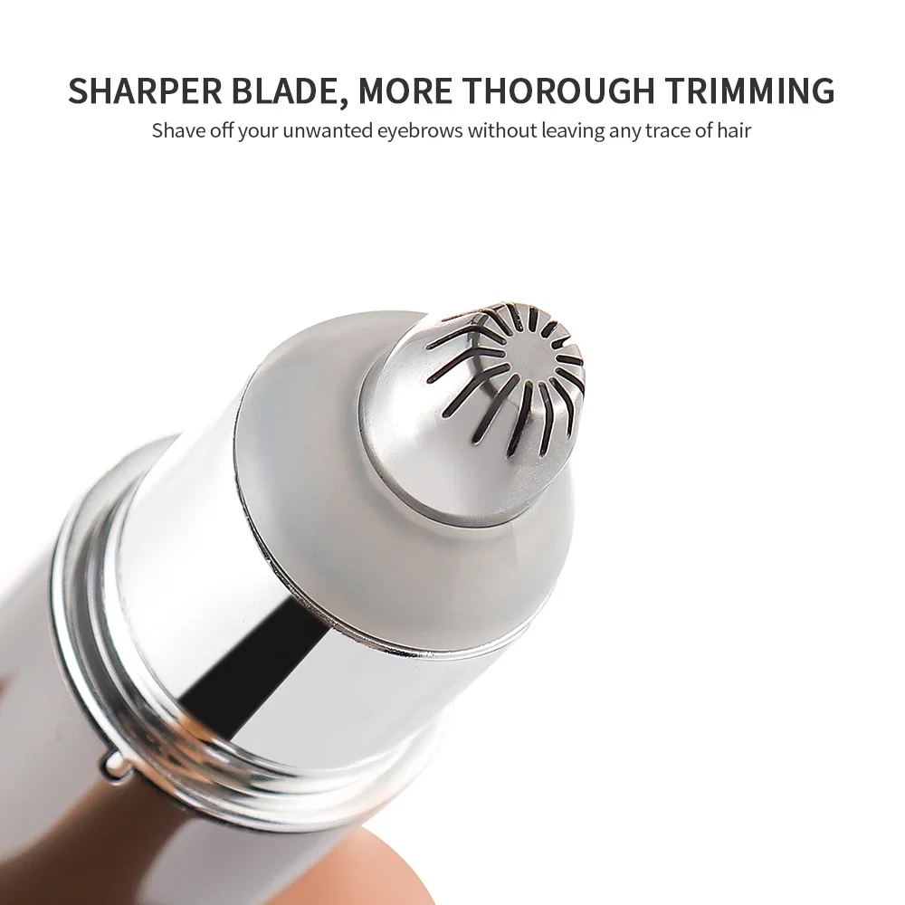 Electric Eyebrow Trimmer Epilator With Light Portable Mini Hair Shaver Facial Hair Removal Razor Lip Hair Fuzz Beard Remover